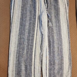 Appleseed's Blue and White Striped Joggers with Nautical Flair